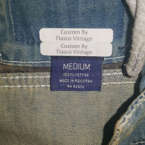 Vintage Chicago Bulls Denim vest Hoodie Jacket M - Picture 7 of 7